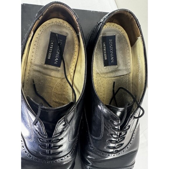 Bostonian Mens 10D Oxford Dress Shoe Black Jefferson Office Heritage Boxed Work - Picture 5 of 15